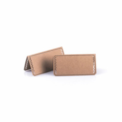 Cartellini Carta Kraft pieghevolii Avana