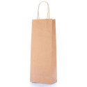 Shopper per bottiglie carta kraft bordo risvoltato - Foghe