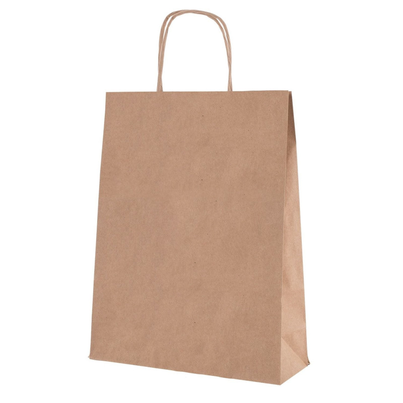 Shopper carta kraft riciclata con cordino avana - Foghe