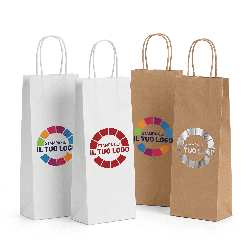 Shopper per bottiglie personalizzabili a colori 1-2 lati - Foghe