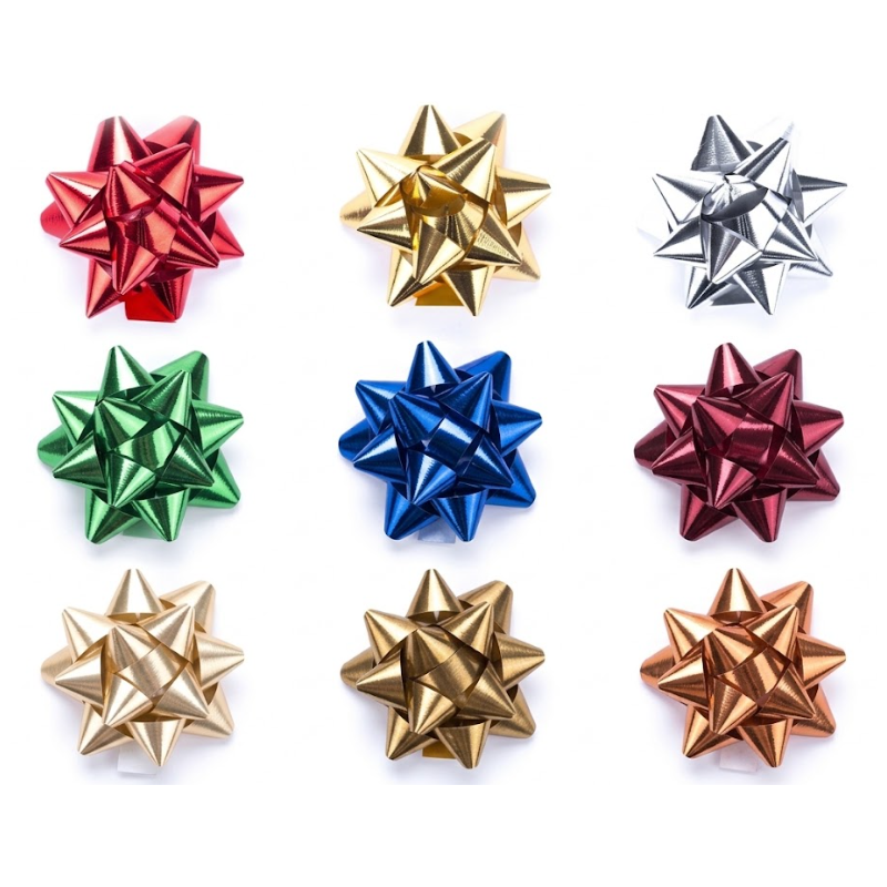 Coccarde Stella Metal Lucide Mix Colori - Foghe
