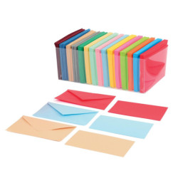 Bigliettini colorati con busta Mix 15 Colori