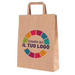 Shopper personalizzate a colori 1-2 lati maniglia piattina - Foghe