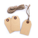 Tag cartellini con foro carta kraft con cordino - Foghe