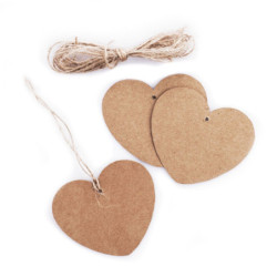 Tag carta kraft cuore segnapacco - Foghe